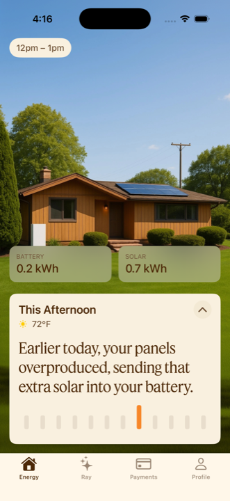 Daylight iOS — home & energy summary
